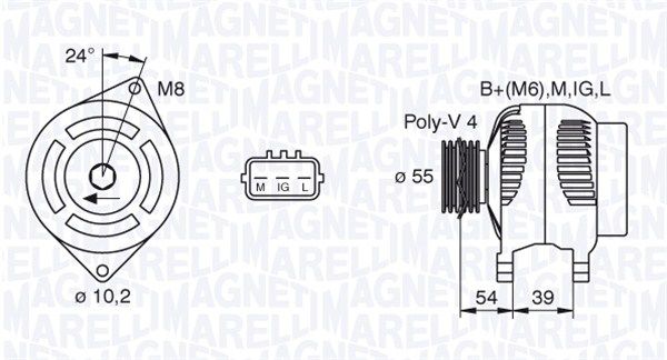 MAGNETI MARELLI Ģenerators 063377441010